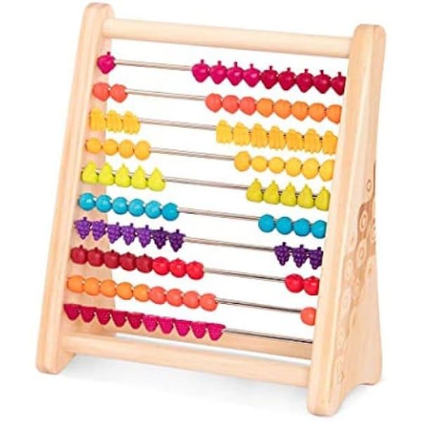 Utbildningsleksak - B. TOYS - Träabacus - 100 pärlor - Matematikinlärning - 18 månader och uppåt