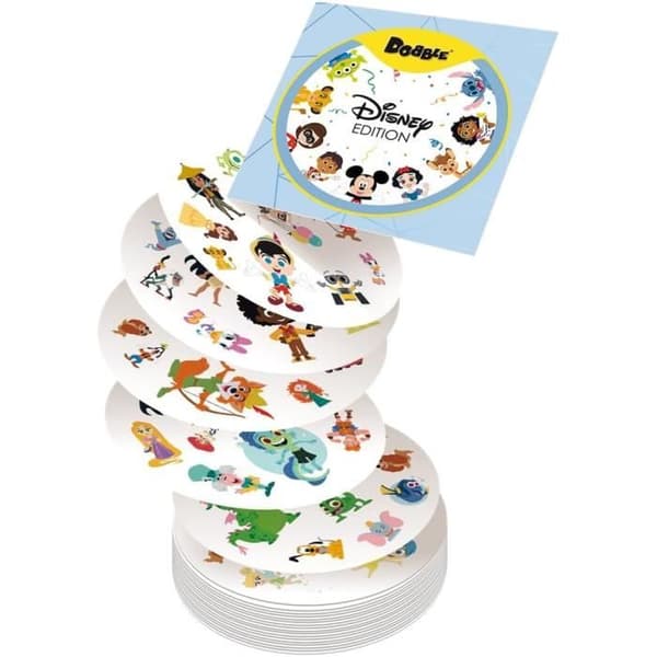 Zygomatic Dobble Disney Edition Spel med kort för action och reflexer för vuxna och barn, från 6 år, 2 till 8 spelare.