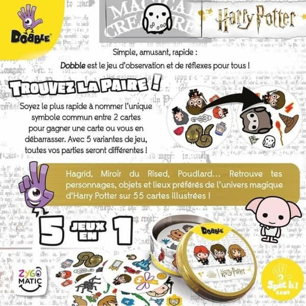 Lærerigt Spil Asmodee Dobble Harry Potter