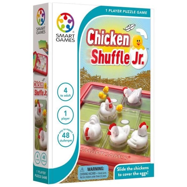 Retande spel - SMARTA SPEL - Chicken Shuffle Jr SG 441 - 48 utmaningar - Träning i tänkande och logik