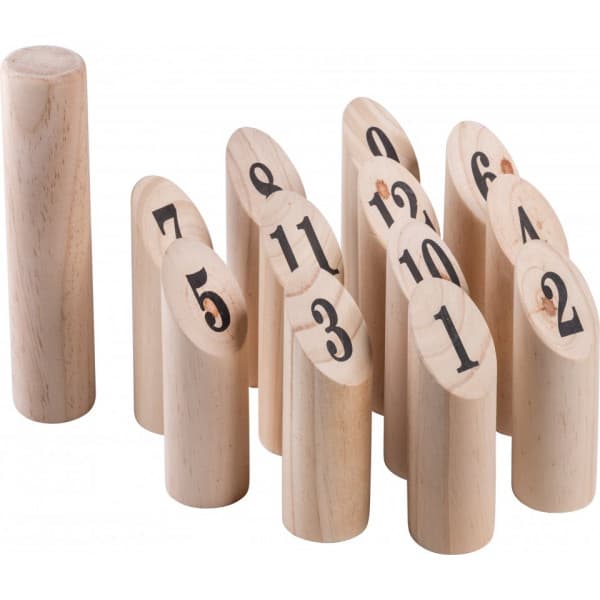 Mölkky pihapeli puulaatikossa