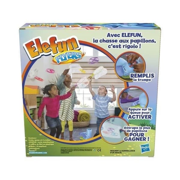 Elefun Flyers - Hasbro Gaming - Spel med fjärilar för barn - 1 till 3 spelare - från 4 år