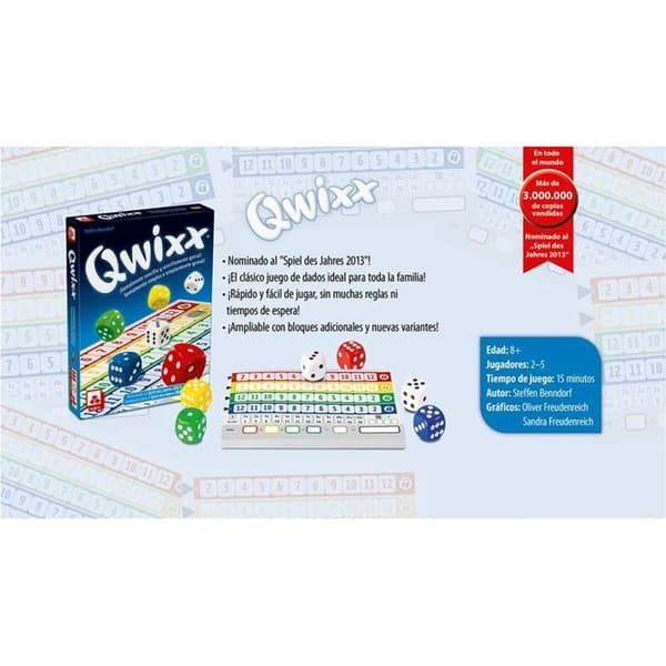 Opettavainen peli Fournier Qwixx