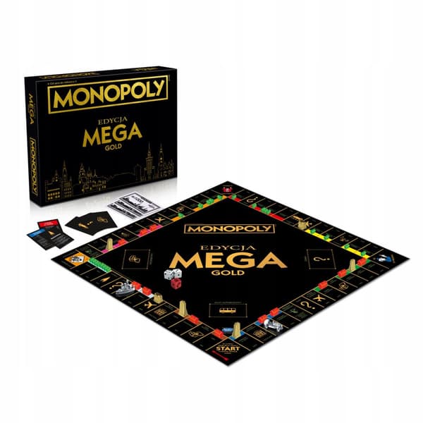 Winning Moves Monopoly MEGA Gold DELUXE GULD EDITION Brädspel