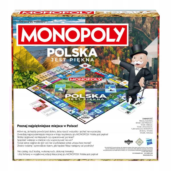 Winning Moves Monopoly brætspil Polen er smuk firkantet udgave