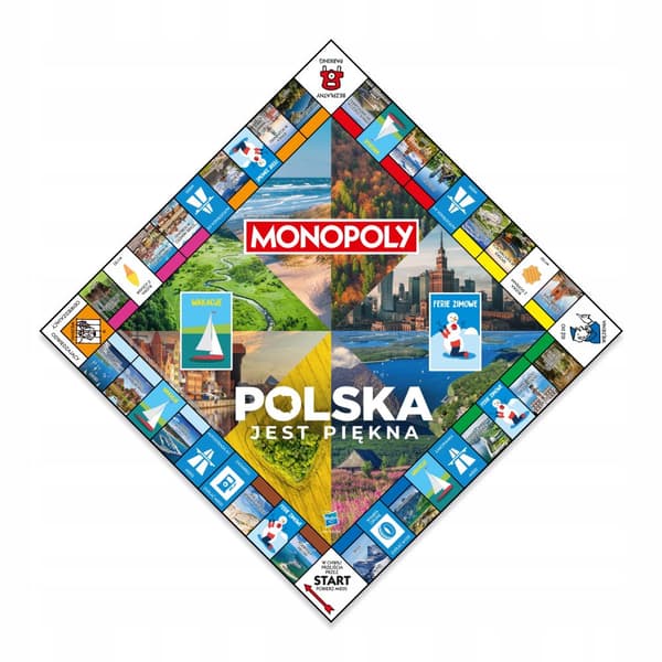 Winning Moves Monopoly brætspil Polen er smuk firkantet udgave