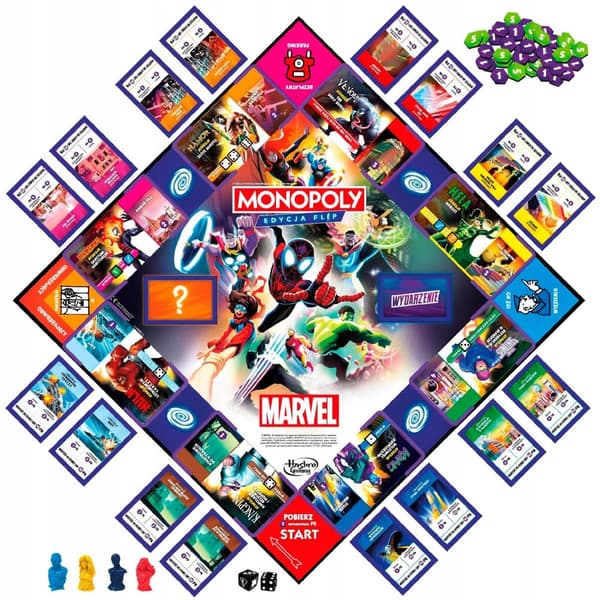 Marvel F9931120 Monopoly-lautapeli Heroes Unite