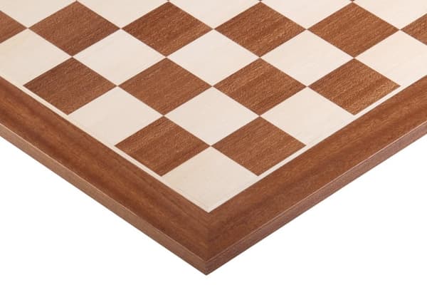 Shakkilauta nro. 6 (ei kuvausta) mahonki/vaahtera (intarsia)