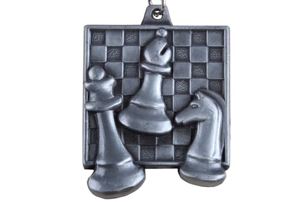 Kvadratisk schackmedalj - Silver