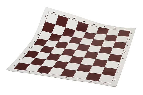 Schackspel - plastfigurer DCP03G (kung 96 mm) + rullat schackbräde med ett fält på 57 mm