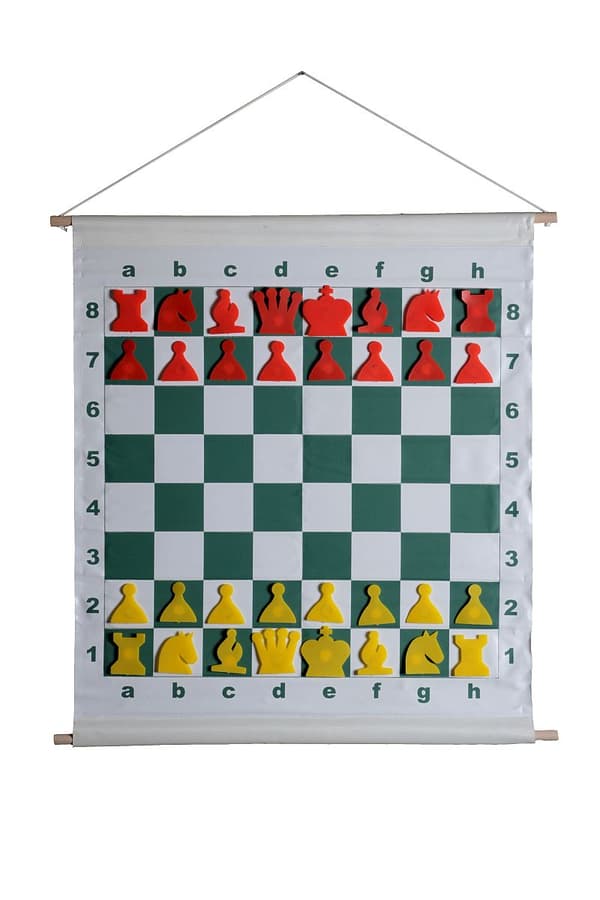Skolschackset PLUS 2 (10 x hopfällbara schackbräden i plast med plastpjäser + 1x demonstrationsschackbräde)