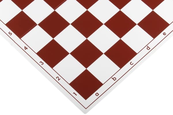 Hopfällbart schackbräde i plast nr. 6, vit och röd
