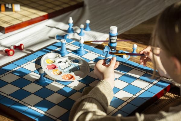 Schackset nr. 5 för självmålning och montering