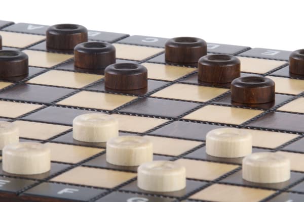 TRÆSKOLESÆT (28x28cm) - SKAK + dam + BACKGAMMON