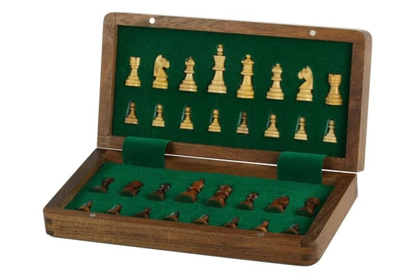 MAGNEETTINEN shakki intarsialaudalla 25 cm