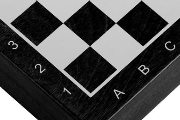 Træ MAGNETISK mini skak - sort