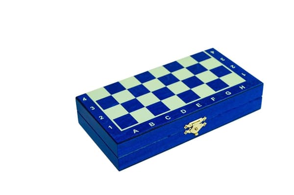 Puinen shakkikoulu Mini - Sininen
