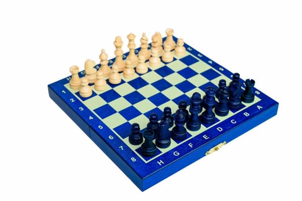 Puinen shakkikoulu Mini - Sininen