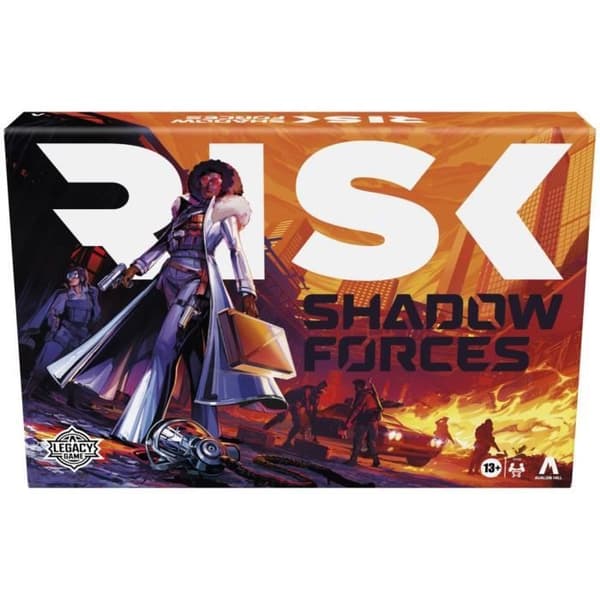 Risk Shadow Forces, strategispel, Legacy brädspel för familjer och vuxna, från 13 år, 3 till 5 spelare, Avalon Hill