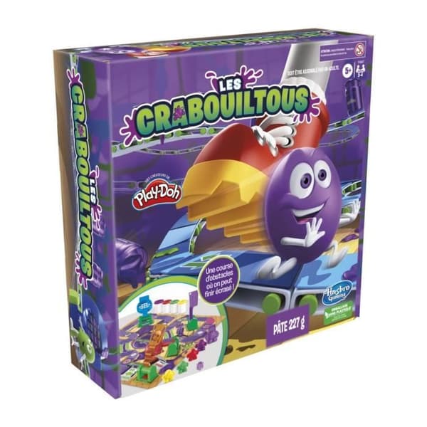 Les Crabouiltous, brädspel för barn, från 5 år, spel för familjen med modelllera