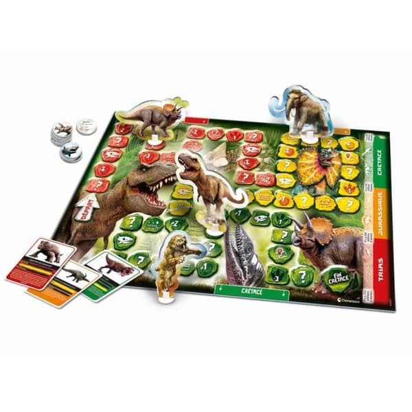 Clementoni - Dinosaurier och förhistoria frågesport - 3 olika spellägen - från 6 år och uppåt