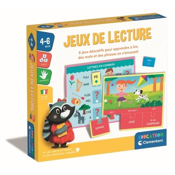 Clementoni - Lässpel box set - Förenings- och igenkänningsspel - 4 år och uppåt