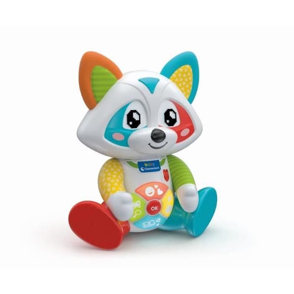Baby Clementoni - Oliver, den lekfulla tvättbjörnen - Interaktivt spel - 4 spellägen: Känslor, Måltider, Berättelse och Utforskning.