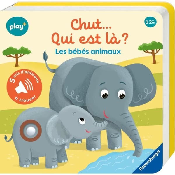 Ravensburger play+, Tyst...vem är där? Bebisdjur, Bok, Första åldern, baby