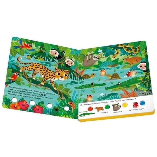 Ravensburger play+, Sök och lys - I djungeln, Bok, Första åldern, baby