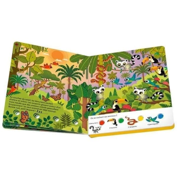 Ravensburger play+, Sök och lys - I djungeln, Bok, Första åldern, baby