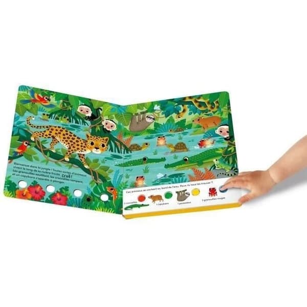 Ravensburger play+, Sök och lys - I djungeln, Bok, Första åldern, baby