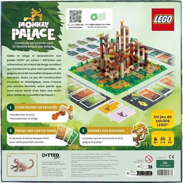 Lego® Monkey Palace - Asmodee - Bygg din väg till seger tegel för tegel! - 10 år och över - 2 till 4 spelare - 45 min
