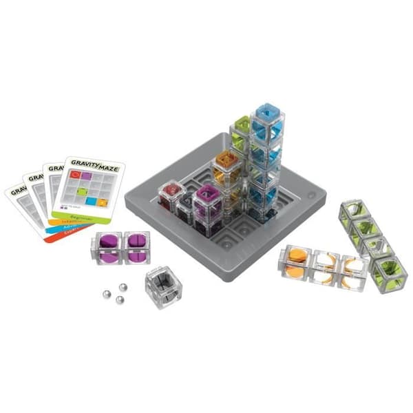 Gravity Maze logikspel, Brain teaser, Ball circuit-Construction, 60 utmaningar, från 8 år gammal-Ravensburger, 76433, ThinkFun