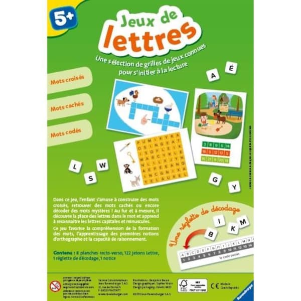 Ordspel - Pedagogiskt spel - Introduktion till läsning - Ravensburger - Från 5 år
