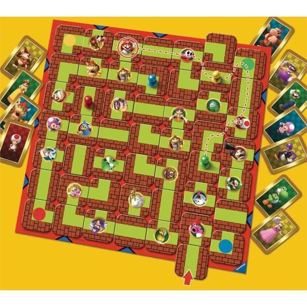 SUPER MARIO Labyrint, Familjebrädspel, Skattjakt i en rörlig labyrint, Från 7 år, Ravensburger