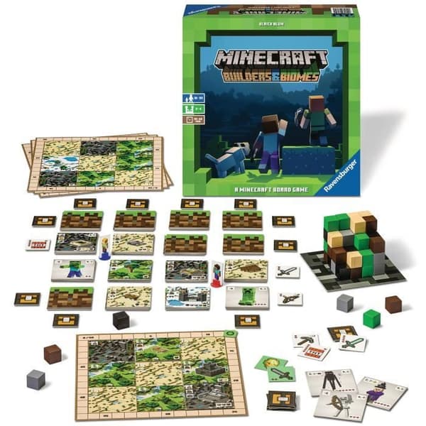 Minecraft Builders &amp; Biomes, Brädspel, Från flerspråkig video (franska ingår), Ravensburger, 26132