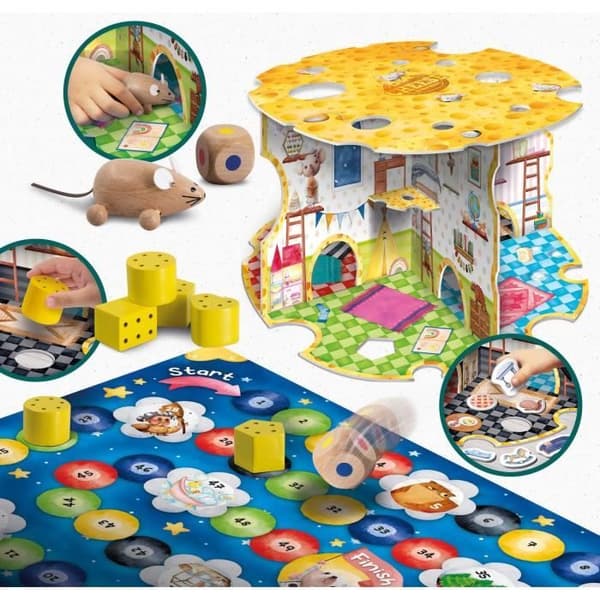Musens hus - Montessori-spel - MONTESSORI TRÄ - Musens hus, associationsspel