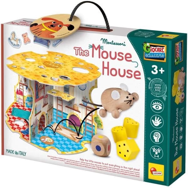 Musens hus - Montessori-spel - MONTESSORI TRÄ - Musens hus, associationsspel