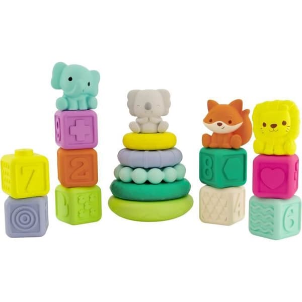 Sensoriellt set med 20 bitar - INFANTINO - 315222 - Stapelbara