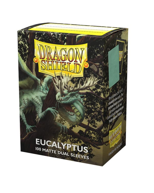 Plastfickor - Dragon Shield - Matte Dual Eucalyptus (100 st, 63x88mm) - BrÃ¦tspil