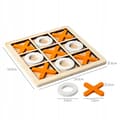 Miniatyrbild 3 av 5: TICKE-TÅ-SPEL för BARN FÄRGGLATT Trä 14x14cm Orange