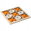 Miniatyrbild 2 av 5: TICKE-TÅ-SPEL för BARN FÄRGGLATT Trä 14x14cm Orange