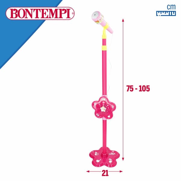 Legetøjsmikrofon Bontempi 20 x 105 x 20 cm (6 enheder)
