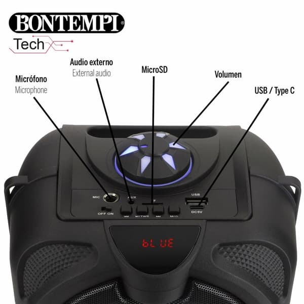 Højttaler med karaokemikrofon Bontempi 4 enheder