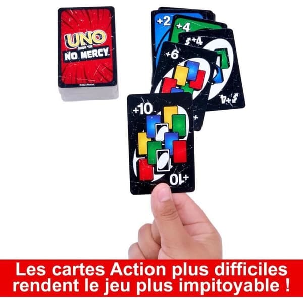 Mattel Games - UNO No Mercy - Kortspel för hela familjen
