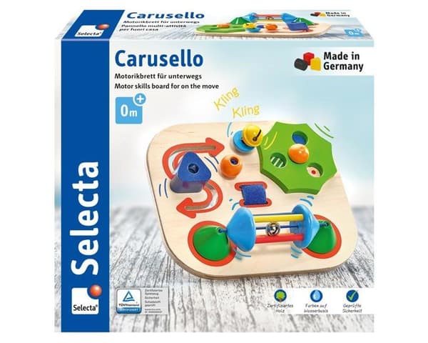 Motorisk spel - SELECTA - Carusello aktivitetstavla - Flerfärgad - Trä - Blandat