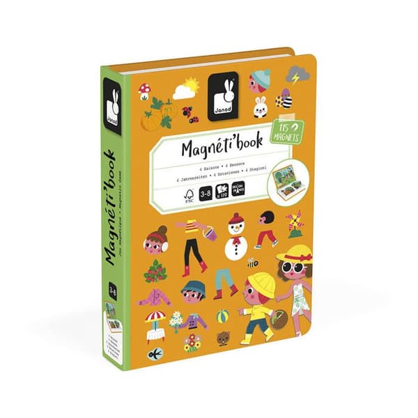 Magnetisk pedagogisk spel - JANOD - Magnéti'book 4 säsonger - Orange - Inomhus - 20 min
