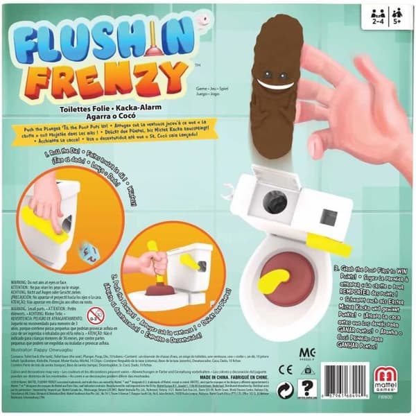 Brädspel för barn - Toilet Madness - MATTEL GAMES - 2 till 4 spelare - 5 år och äldre