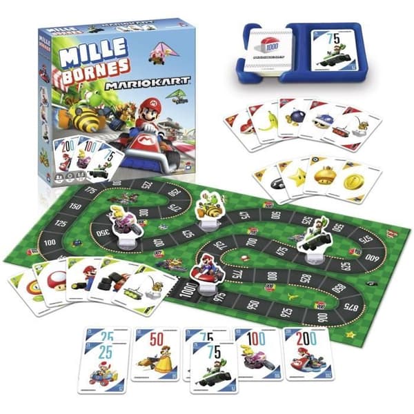 MILLE BORNES MARIO KART 2023 - Kortspel - DUJARDIN - Res de 1000 terminalerna tillsammans med Mario och hans vänner!