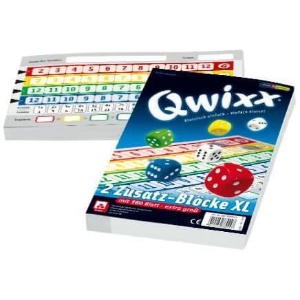 Okänd nsv – 4021 – qwixx Tilläggsblads, Format XL Set om 2 A 80 Ark – Tärningsspel 4021